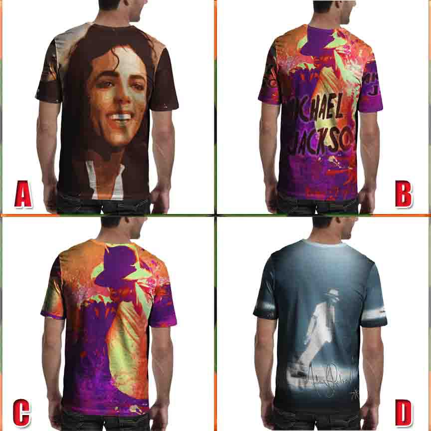 Fullprint Tshirt Michael Jackson Kaos Bahan Polyester