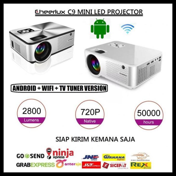 Cheerlux C9 Android Wifi Smart Projector 2800 Lumens suport tv tunner - C9 ANDROID WIFI