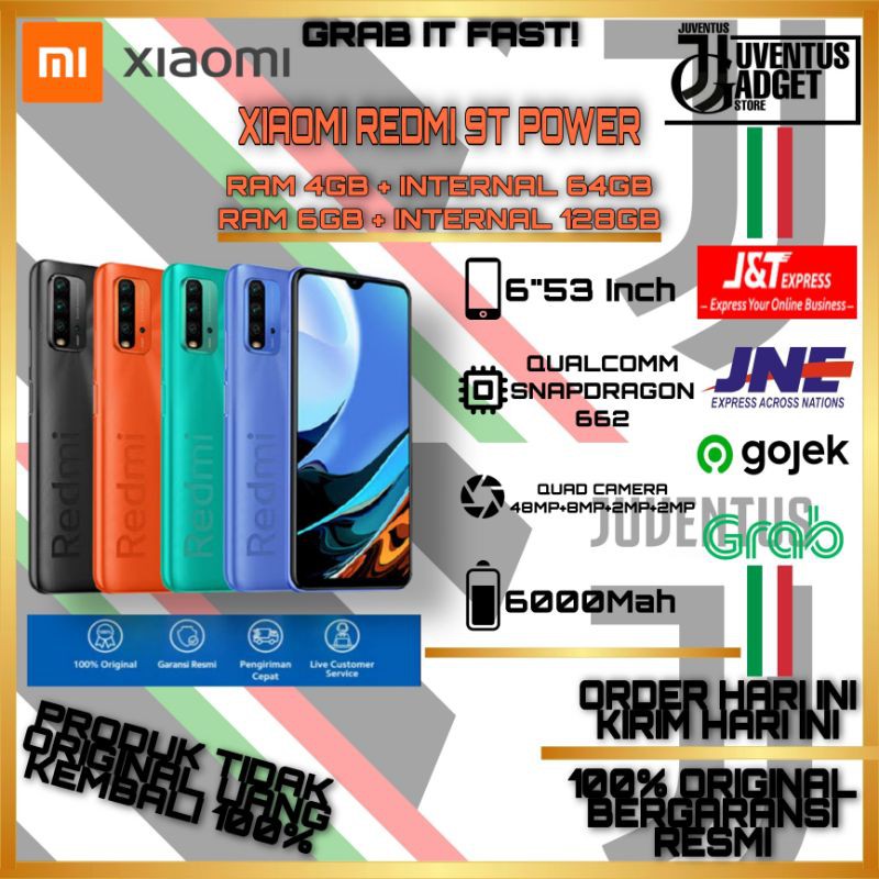 XIAOMI REDMI 9T ( RAM 4GB + INTERNAL 64GB & RAM 6GB