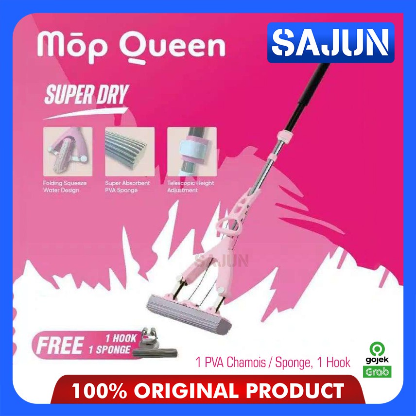 Mop Queen by Stein Alat Pel Lantai Sponge Chamois MopQueen