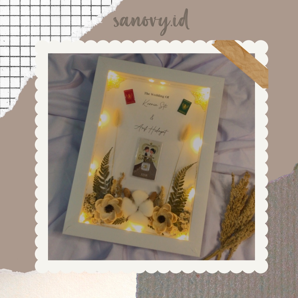 BINGKAI 3D BUNGA RUSTIK|MAHAR PERNIKAHAN