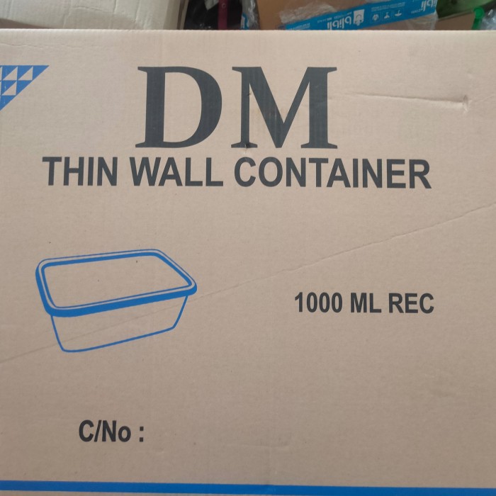 READY STOCK 1 Dus Thinwall DM 1000ML Food Container/kotak makan/kotak sayur