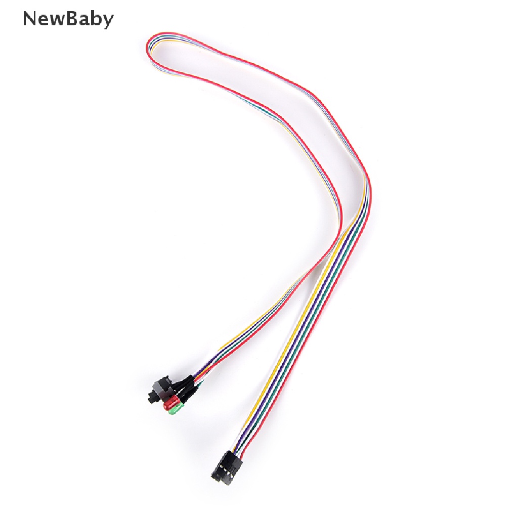 NewBaby High quality PC case red green LED lamp ATX power supply reset HDD switch lead ID