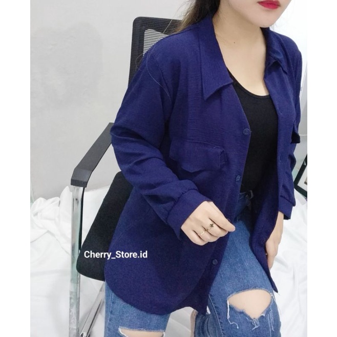 Cherry_Kemeja AIRFLOW CRINKLE AIRFLOW