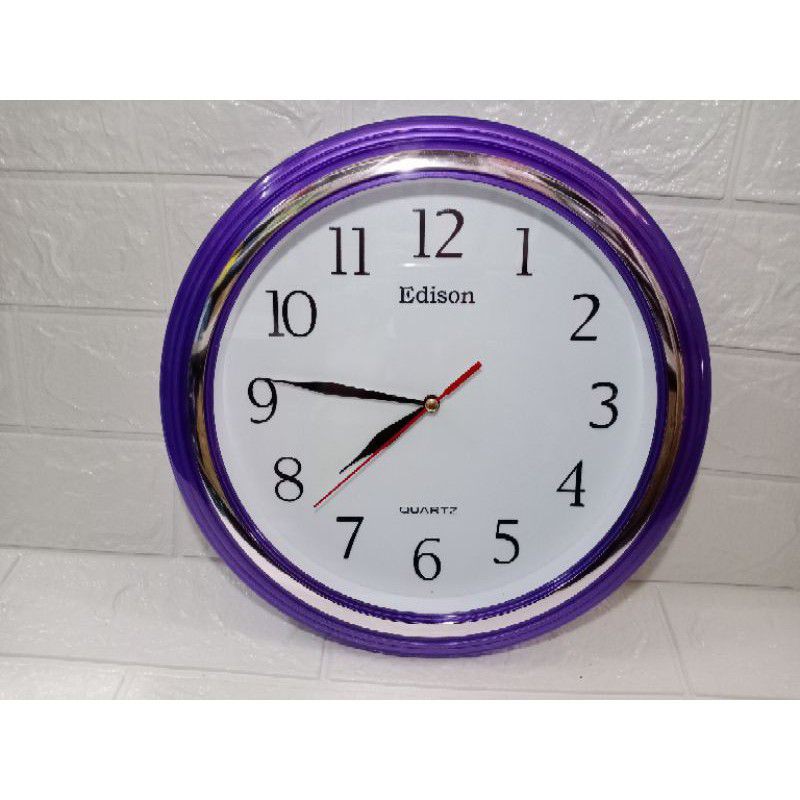 jam dinding EDISON EDW12 T16/jam dinding bagus/jam dinding simple