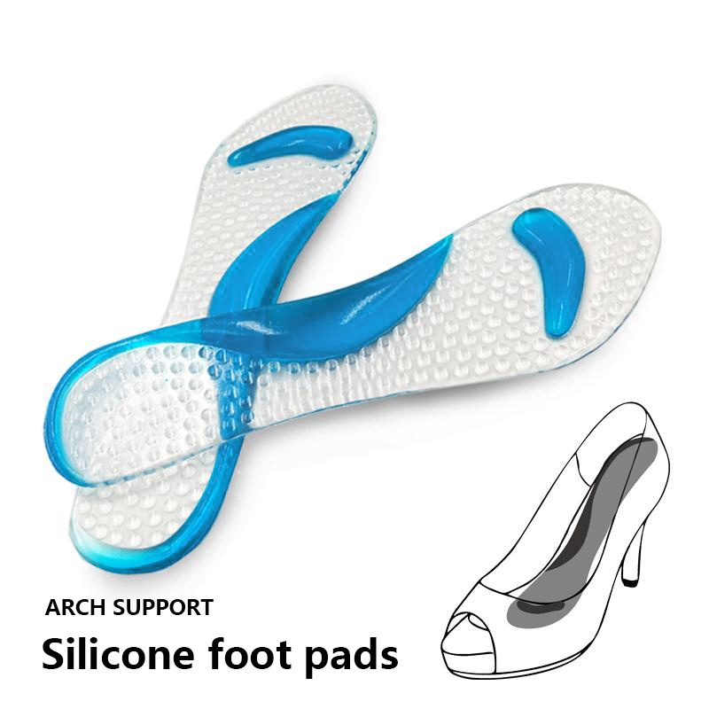 Silicone Gel Pijat Sepatu Sol Wanita Sepatu Hak Tinggi Bantalan Kaki Bantal Dukungan Lengkungan