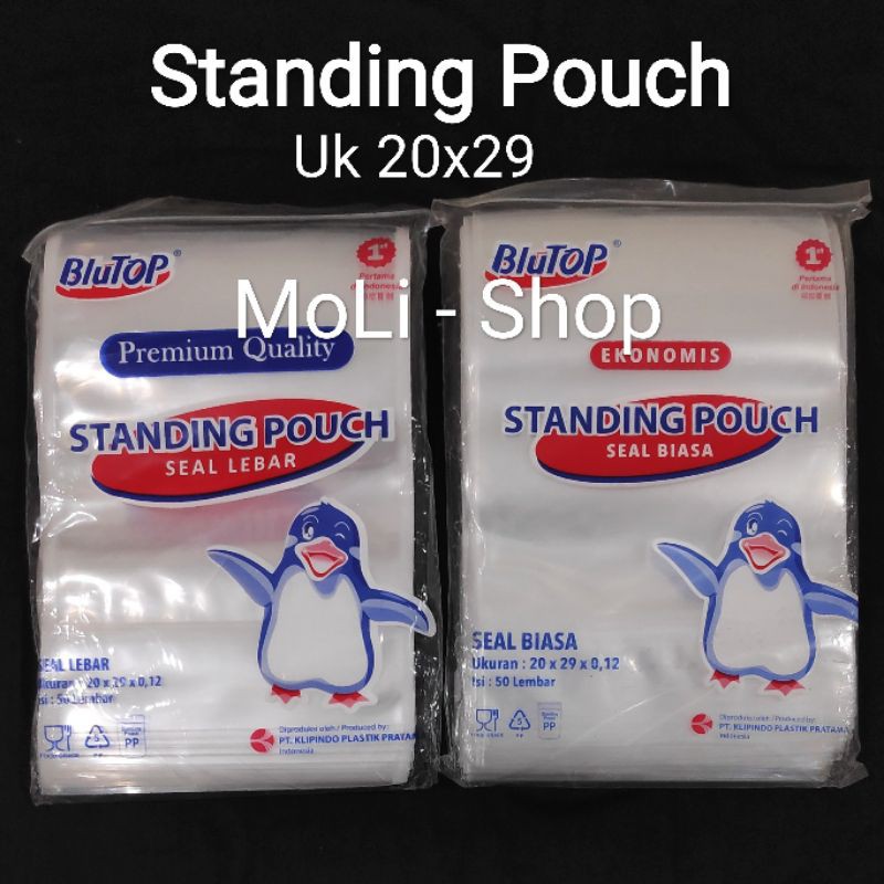 Standing Pouch 20x29cm/ Zipper/ plastik Klip berdiri /kemasan berdiri