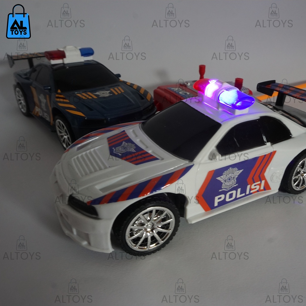 Mainan Remote Kontrol Mobil Polisi 2.7Ghz Skala 1:32 - RC Police Car