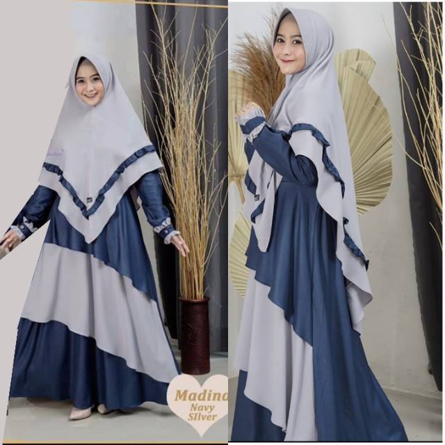 Madina series dress set khimar by Hasnaliya