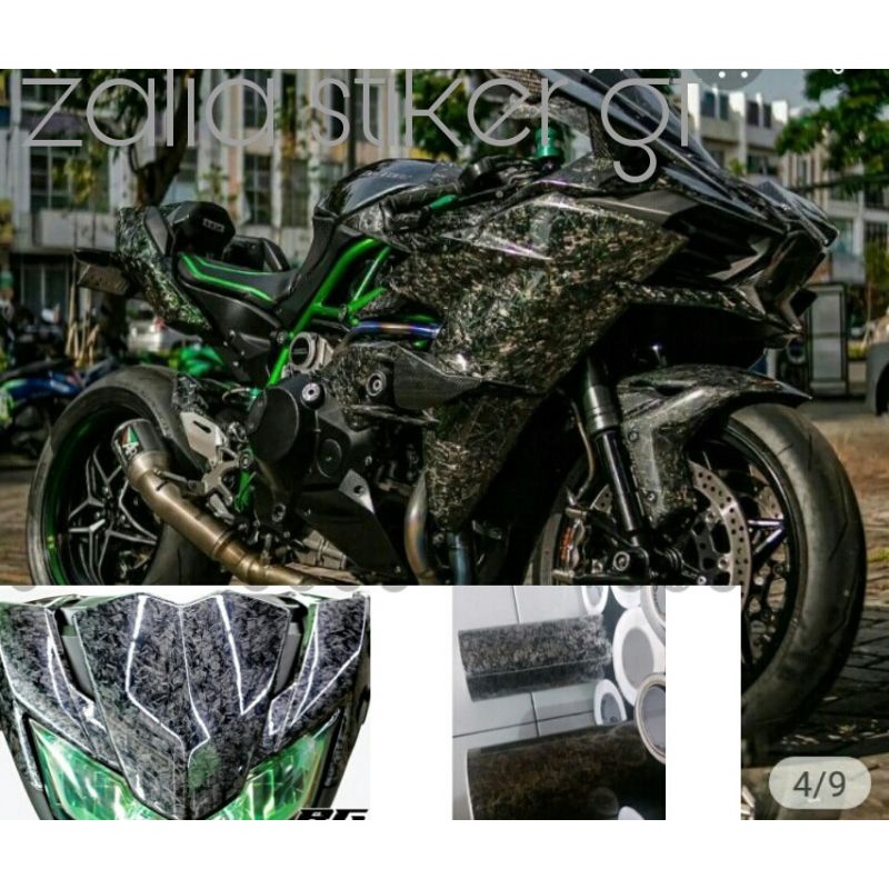 Skotlet Carbon forget composite Stiker Skotlet motor /mobil Carbon forget