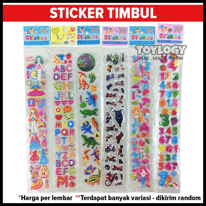 

Sticker Anak Gambar Tempel Timbul Stiker Karakter Lucu Hadiah 3D
