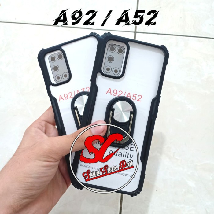 Clear Case Oppo A92 A52 - Softcase Ring Shockproof Oppo A92 A52 - SC