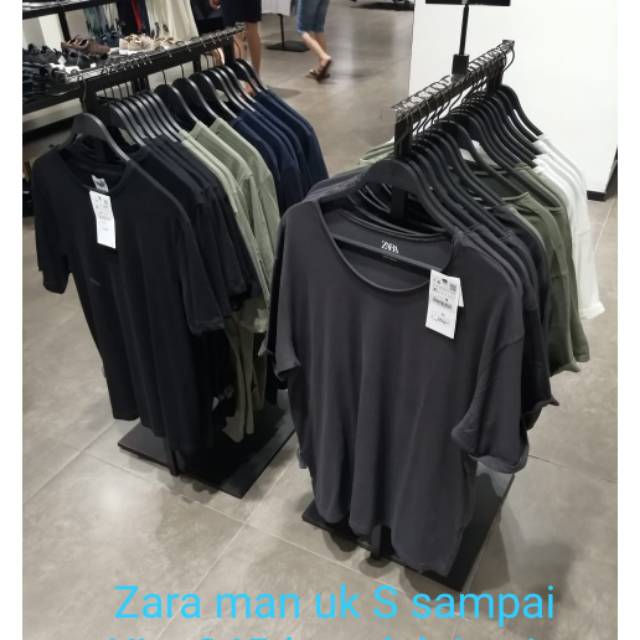 ZARA MAN  KAOS POLOS PRIA LENGAN PENDEK