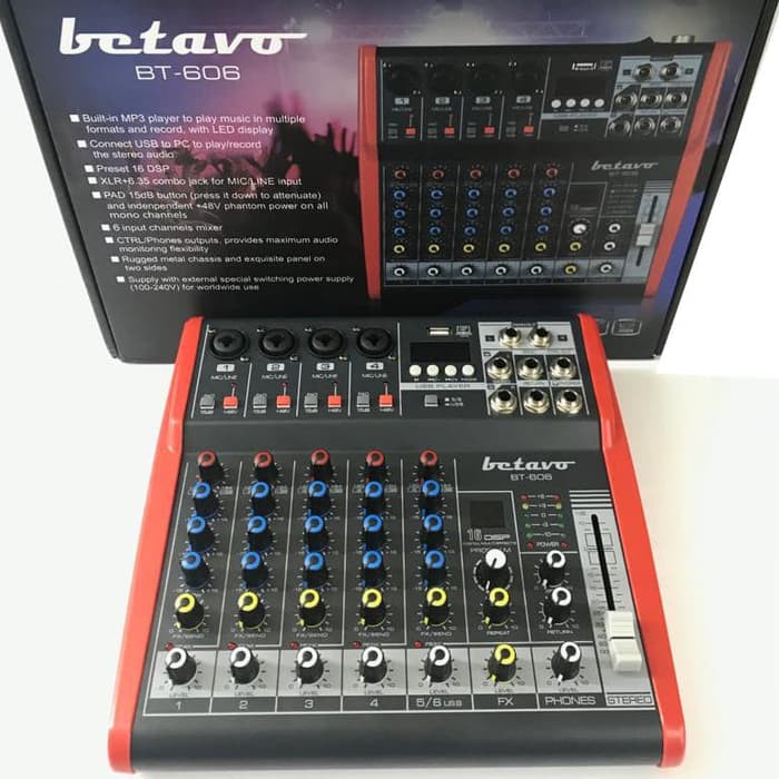 Betavo BT 606 - Mixer 6 channel 16 dsp