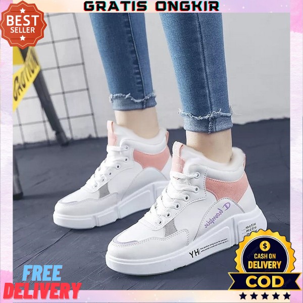 Sepatu Srs Wanita Kekinian Md 907 Sneakers Tanpa Tali Kanvas Sapatu Harian Sneaker Kets Perempuan Ca