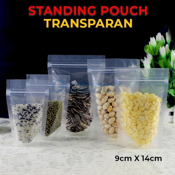 Cuci Gudang Plastik Standing Pouch 9 Cm X 14 Cm Plastik Kemasan Transparan [isi 50pcs] zW3wA6OsJq5EeK