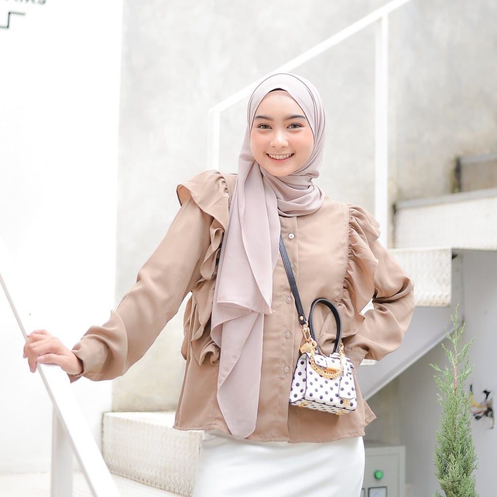 BEFAST - ZEC Blouse REIZY / Blouse Sulastri / Blouse Wanita Polos Casual / Blouse Bisa Di Pakai Wanita Hijab / Blouse Kekiniaan