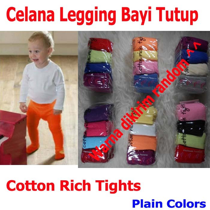 Legging Bayi Tutup Celana Legging Cotton Rich Tight Polos