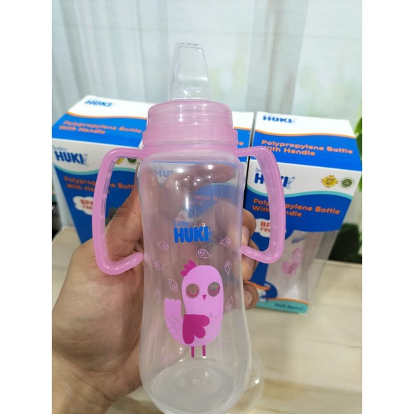 Botol Susu Huki DOT Sippy Slim Neck+Handel/Pegangan 250Ml Soft Spout