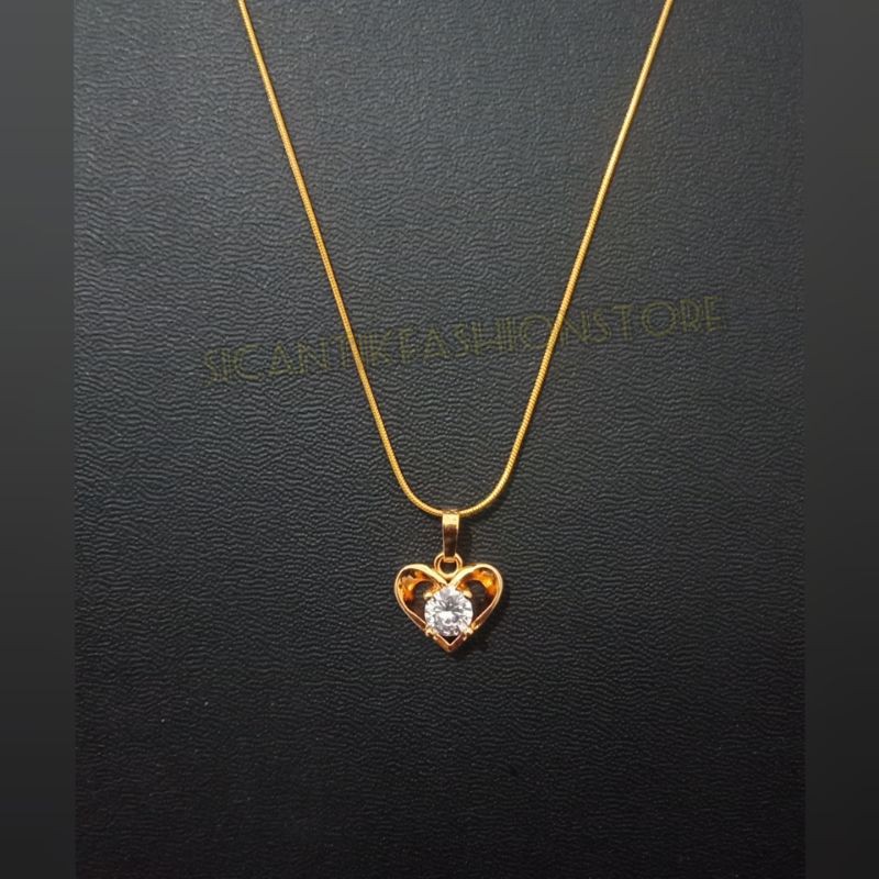 PROMO Kalung liontin Titanium fashion Wanita terbaru terlaris anti karat lapis emas bagus murah imut