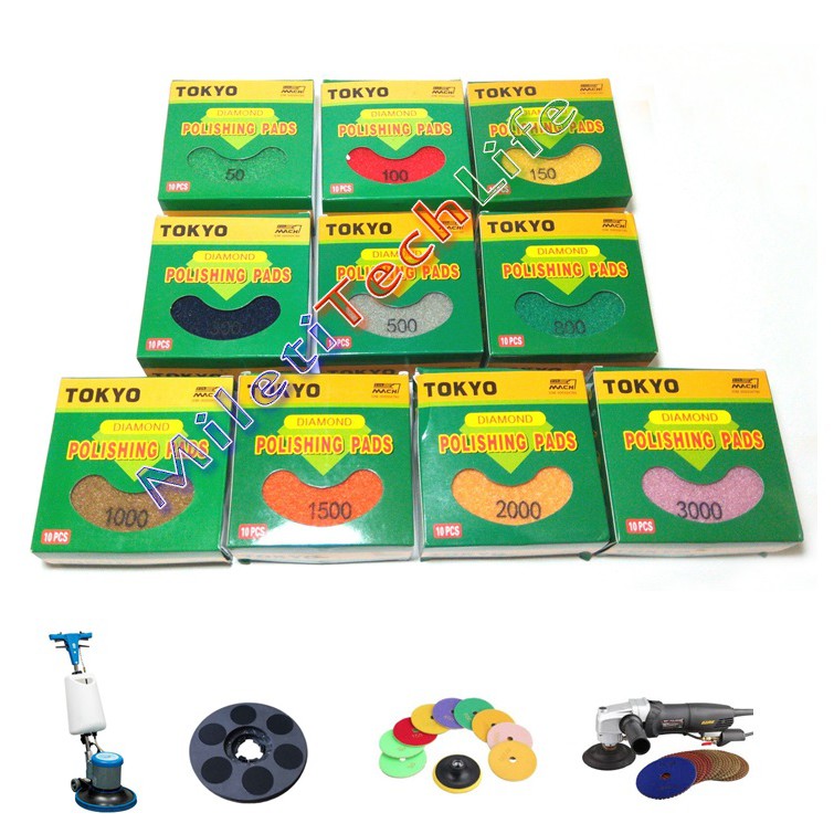 Diamond Pad Poles Marmer Granit Teraso untuk Floor Polisher Mesin Poles Lantai
