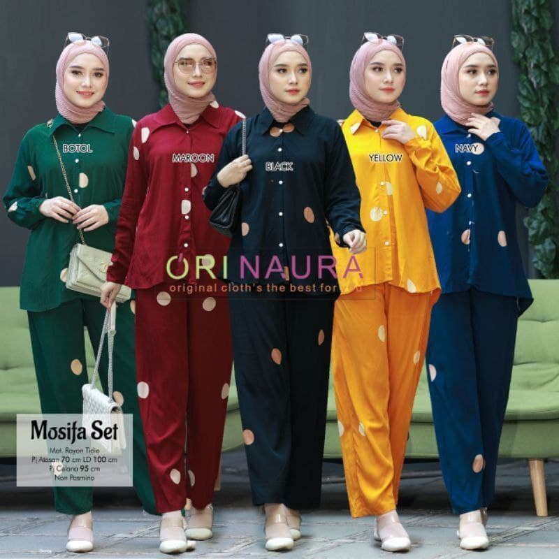 ONE SET MOSIFA / SETELAN RAYON / SETELAN PIYAMA / SET RAYON / PJAMAS / SETELAN WANITA KEKINIAN