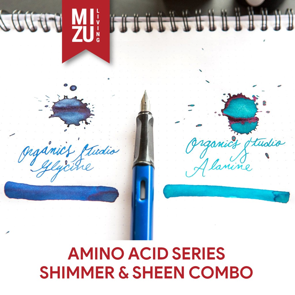 ORGANICS STUDIO 55ml Sheening Shimmering Fountain Pen INK Tinta Metallic Glitter