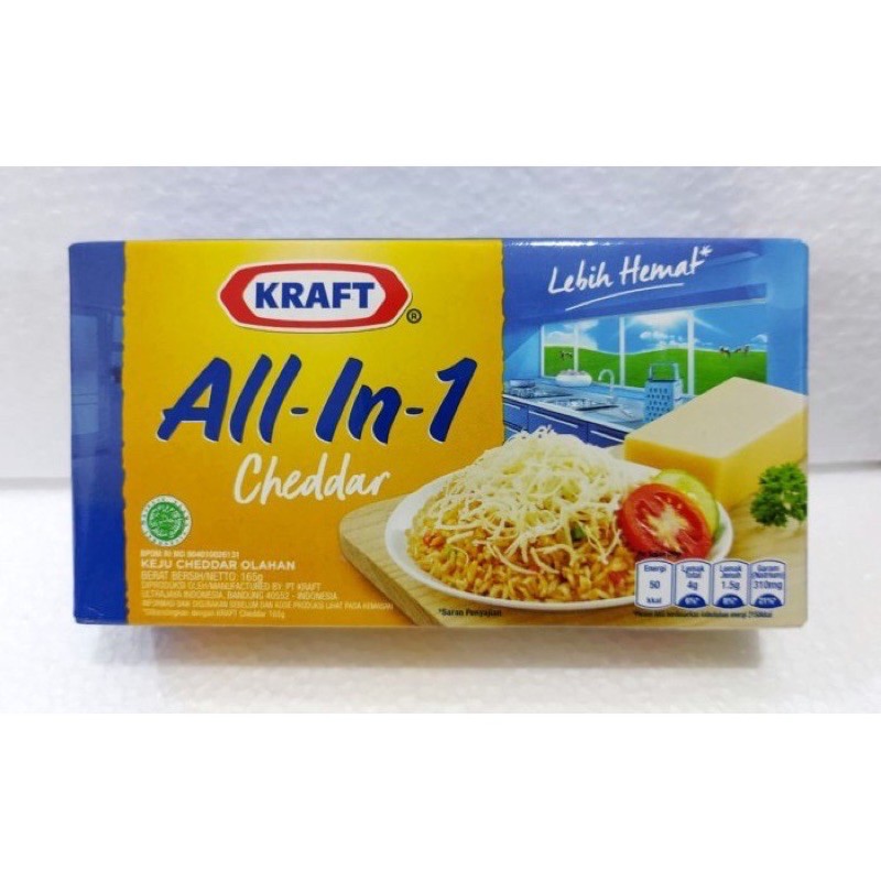 

KRAFT CHEDDAR ALL IN ONE 165G/ Keju/ Cheese