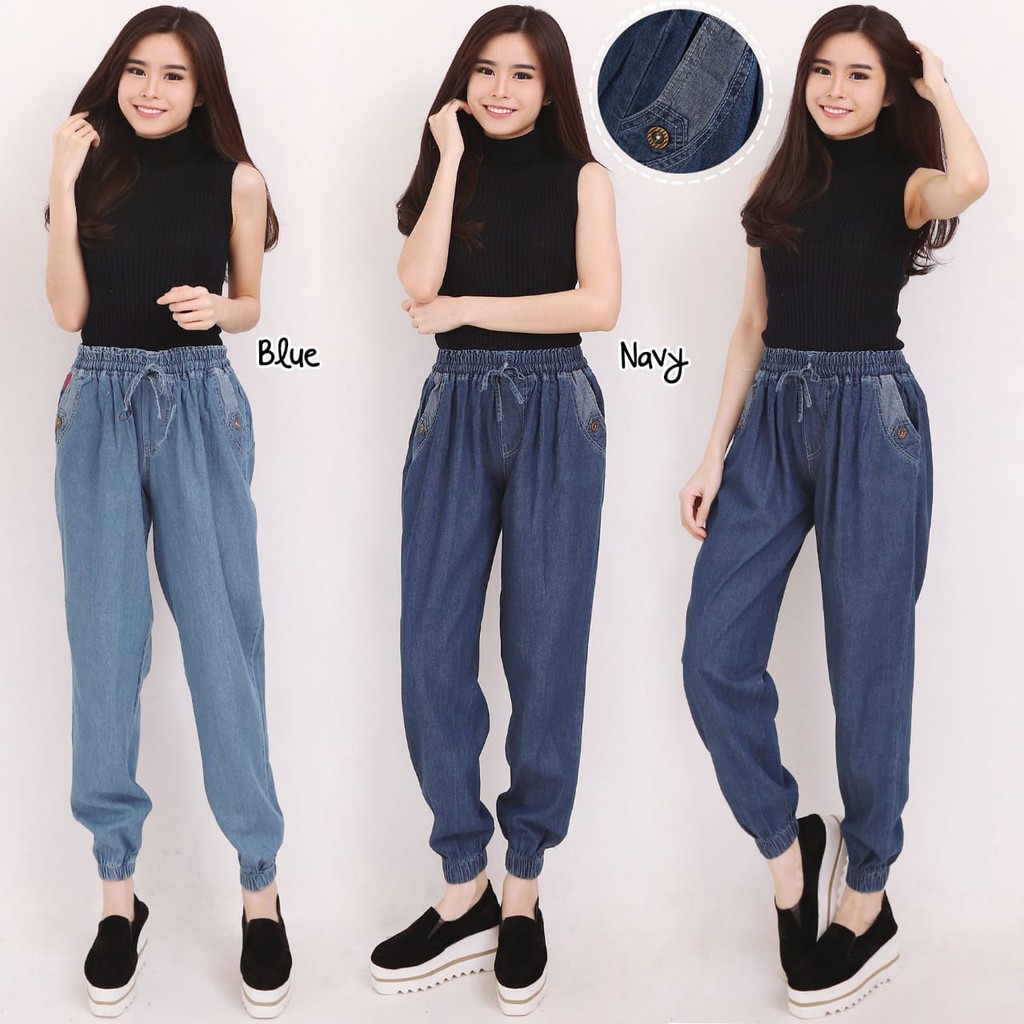 SB Collection Celana Panjang Pritha Longpants Jeans Jumbo Joger Wanita