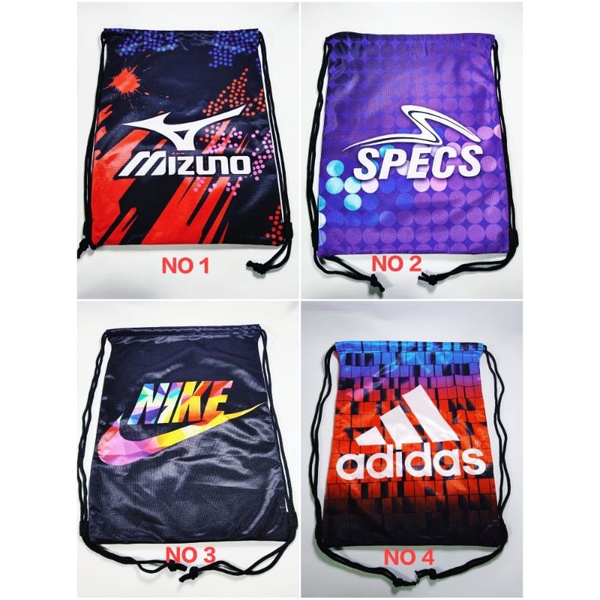 TAS SERUT STRING BAG GYMSACK TAS SEPATU FUTSAL PRINTING COLOUR COD