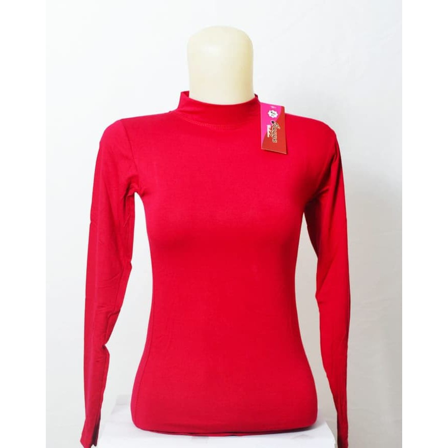 MURAH MERIAH  MANSET WANITA BAJU KAOS DALEMAN XL - MERAH, L WM391