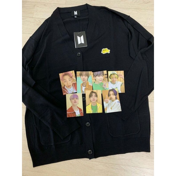 READY STOCK Cardigan Black  BUTTER RM/JIN/SUGA/J-HOPE/JIMIN/TAEHYUNG/JUNGKOOK PC