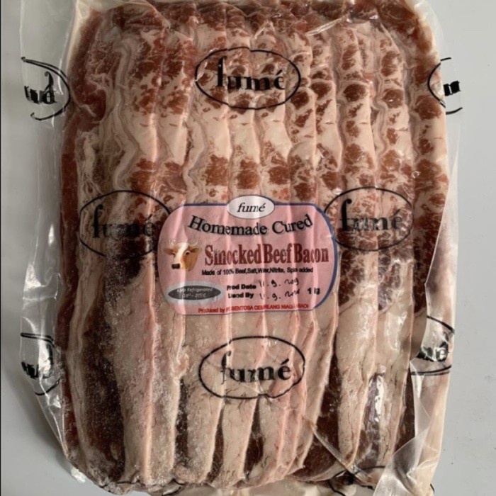 Daging Asap - Smoked Beef Bacon / Daging Sapi Asap 1 Kg