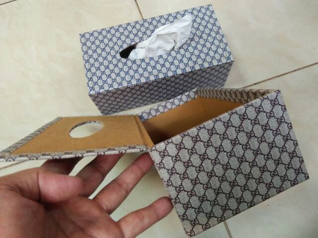 Kotak tisue box gucci buatan dalam negri bahan papan