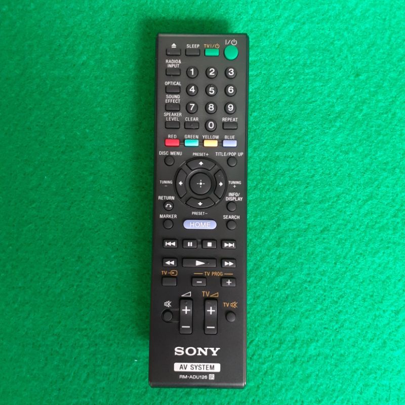 Remote SONY AV SYSTEM Home Theater Original . RM - ADU126 .