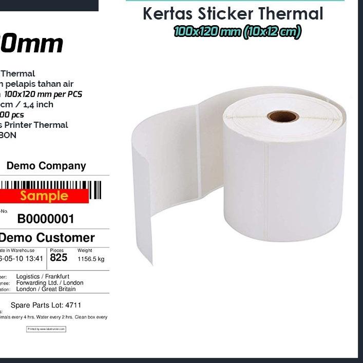 

Trendy OKAY kertas thermal label 100X120 mm Sticker label Isi 500 pcs ,.