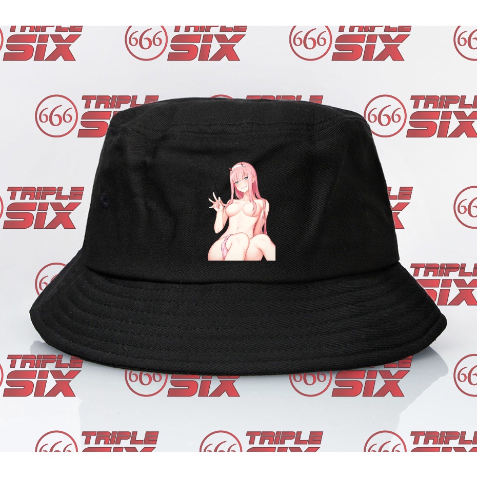 Topi Bucket Anime Zero Two Darling in the franxx Lewd Ecchi