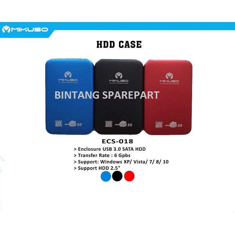 Casing Hardisk External HDD External Case 2.5&quot; USB 3.0 Mikuso ECS-018