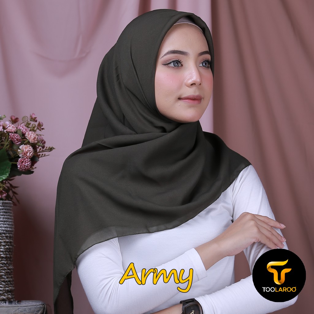 PROMO HIJAB BELLA SQUARE JAHIT TEPI 110x110 II JILBAB 