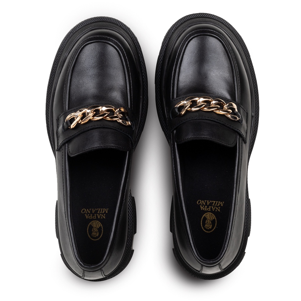 Burly Chain Black - Nappa Milano - Sepatu Wanita