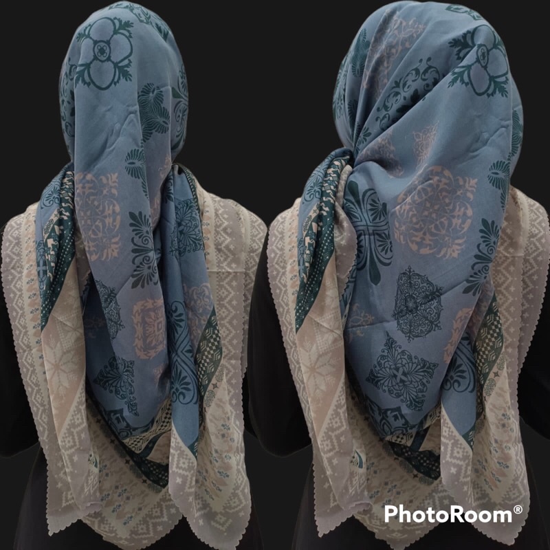 Jilbab Voal Motif Premium 130x130 laser cut