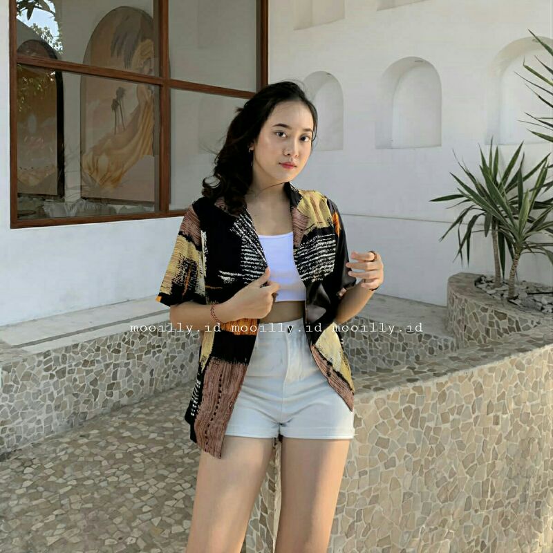 PATTERN SHIRT//KEMEJA OVERSIZE WANITA