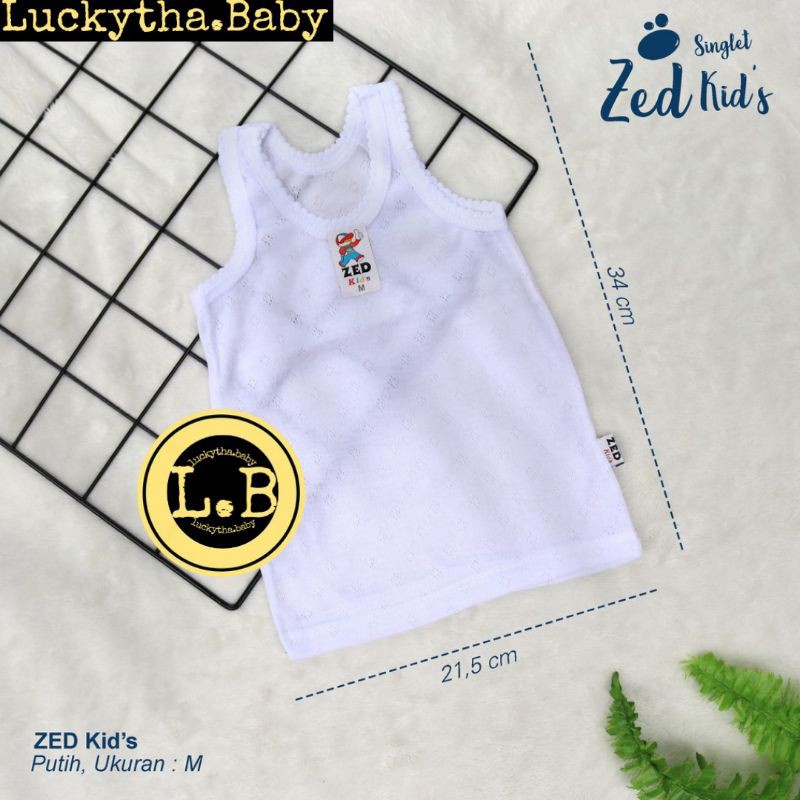 3pcs_ Zed kids singlet bayi &amp; anak size 0-12 tahun / kaos kutang bayi / kaos dalam Zed kids