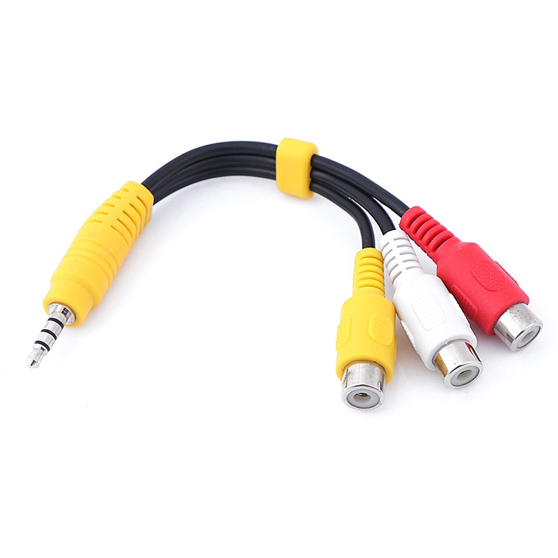 &lt; E2id &amp; &gt; 1Pc Kabel adapter audio video AV 3.5mm male Ke 3 RCA female