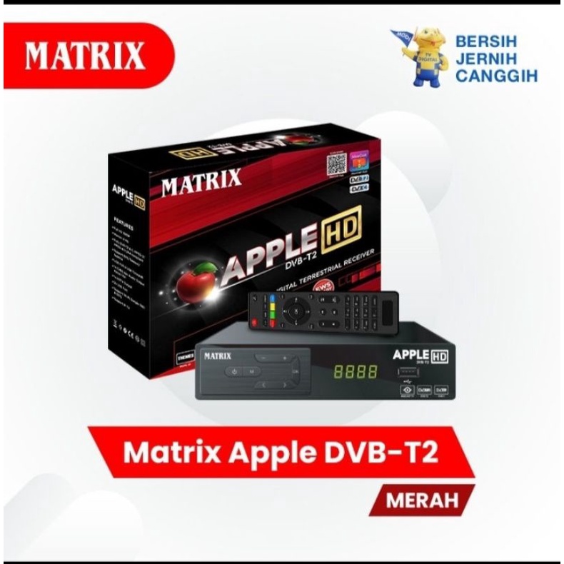 READY STOK PROMO STB LUBY DVBT-2 APPLE HD MERAH SET TOP BOX DVB T T2 TV DIGITAL Full ORI SNI Real CO