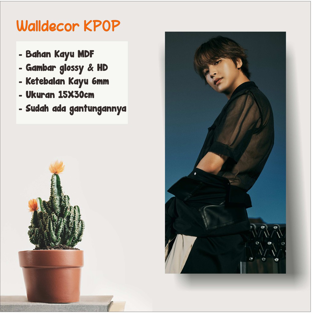 Walldecor Haechan NCT 2020 Resonance Ukuran 15x30cm Wall Decor Poster Kayu Hiasan Dinding KPOP Korea