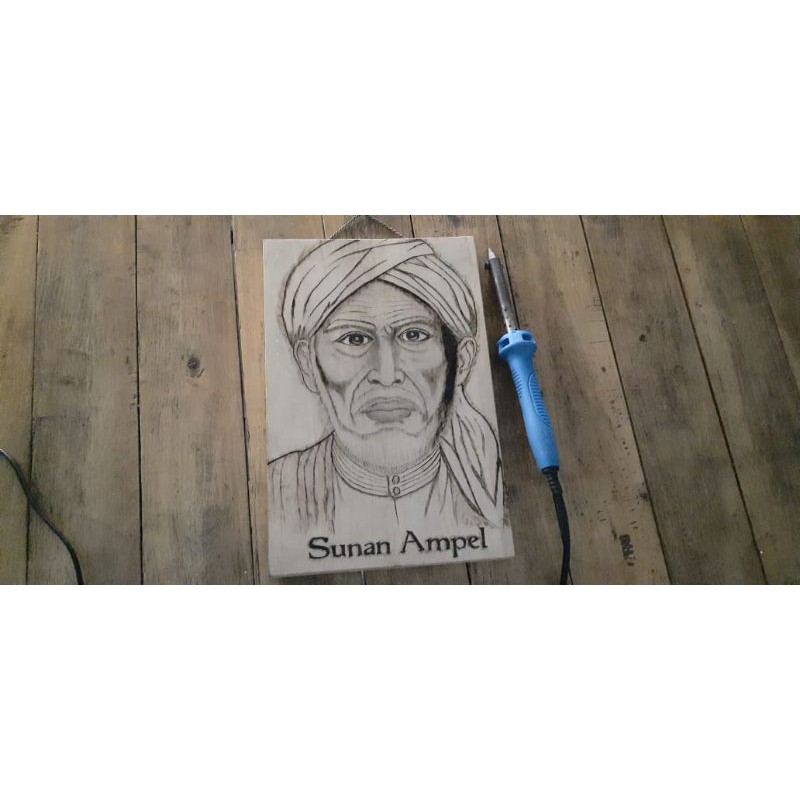 Lukisan Bakar Pyrography, lukisan wajah