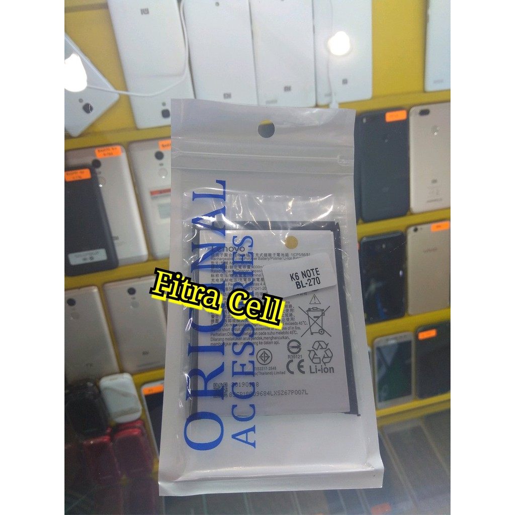 Battery Batre Batrei Baterai Lenovo K6 Note BL270 ORIGINAL