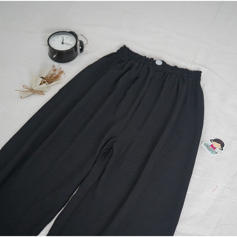 CELANA KULOTJUMBO XL CRINCLE AIRFLOW /CELANA KULOT FULL KARET CRINCLE / KOREAN PANTS WIDE LEG PANTS