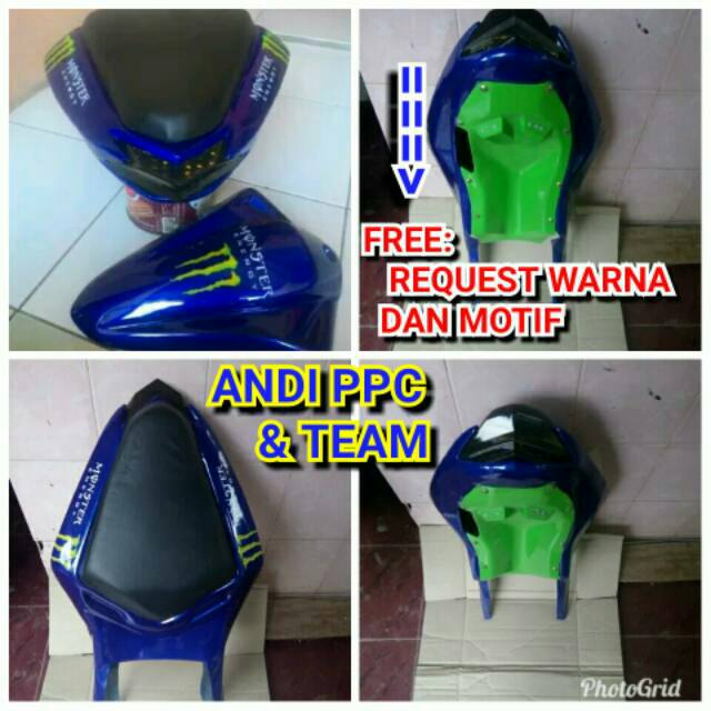 Body Belakang FULLSET Costum Honda New Megapro model ninja